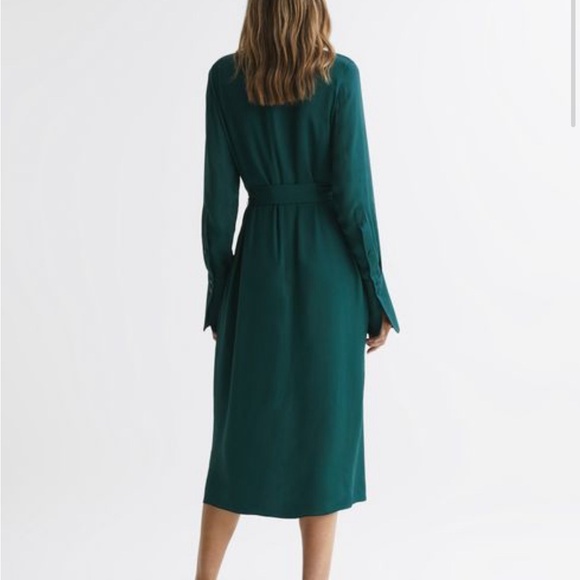 Reiss Phoenix Pleated Long Sleeve Midi Dress NWT (new w tags) - Picture 6 of 6